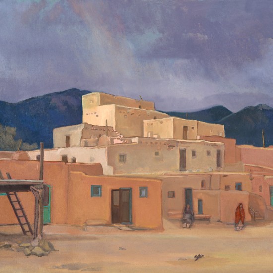 Kathryn Stedham - Magpie Day at Taos Pueblo