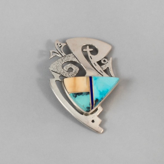 Denise Maktima - Silver Pendant Brooch