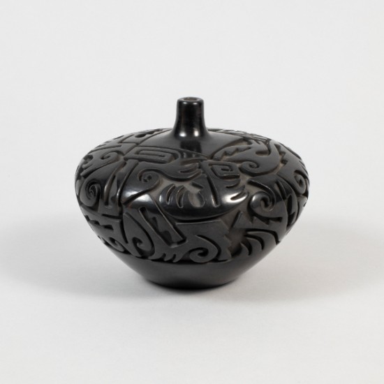 Tammy Garcia - Blackware Carved Vase