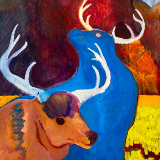 Jesse Littlebird - Two Deer Escape Forest Fire