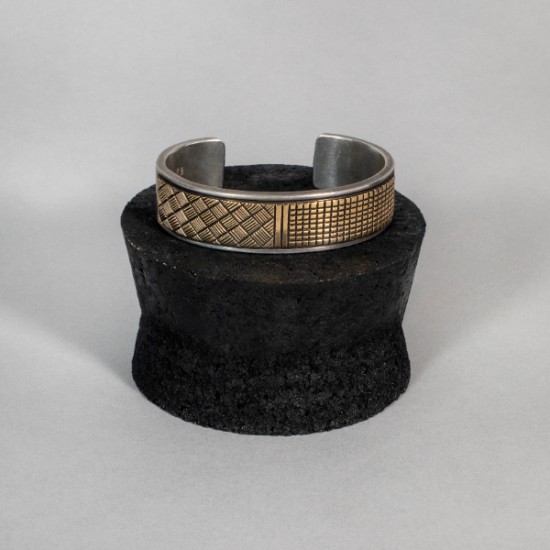 Herman Can Denver - Silver and Gold Cuff Bracelet