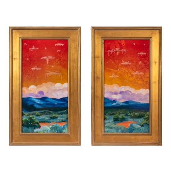 Jesse Littlebird - Sagebrush Monsoon Evening No. 17 (Diptych)