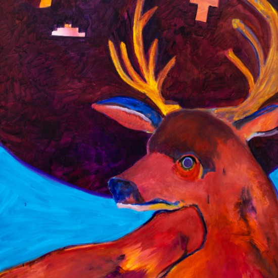 Jesse Littlebird - Mule Deer Spirit No. 4 - Homage to Larry Littlebird