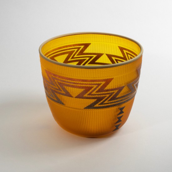 Preston Singletary - Amber Olive Tlingit Basket
