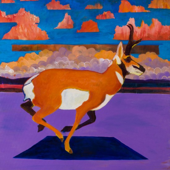Jesse Littlebird - Antelope Crossing the Plains