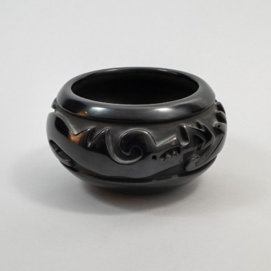 Mela Youngblood - Black Avanyu Pot