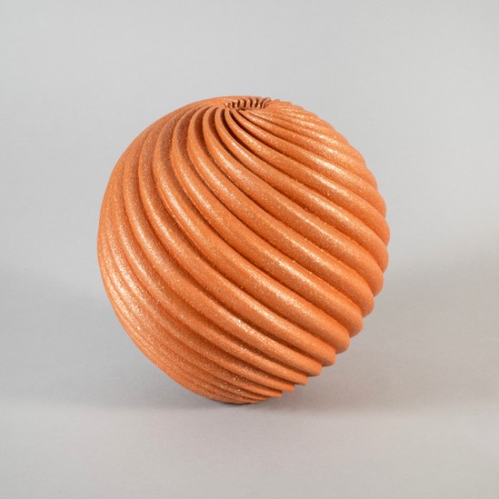 Hubert Candelario - Micaceous Swirling Melon Jar