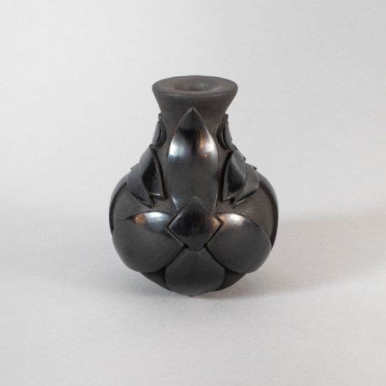 Autumn Borts Medlock - Blackware Carved Vase