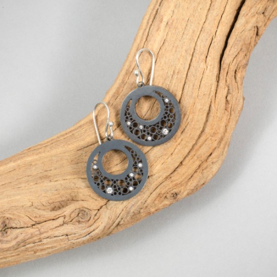 Belle Brooke - Oscuro Medium Half Moon Dangles