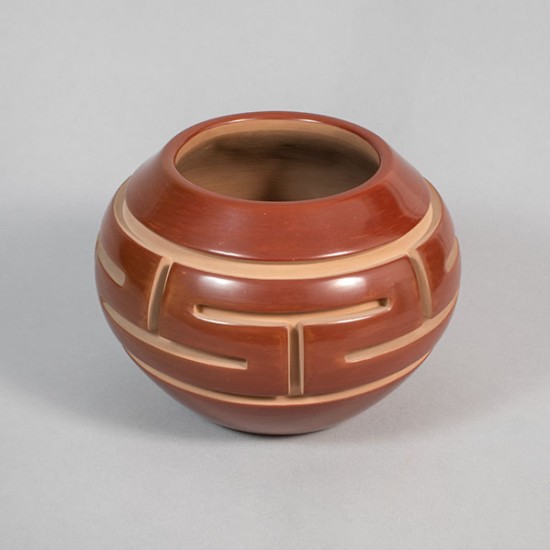 Nathan Youngblood - Carved Brown Pot