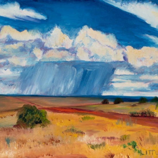 Jesse Littlebird - Prairie Monsoon, Maynard Dixon Study No. 4