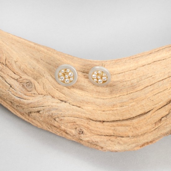 Belle Brooke - Estrella Floating Diamond Studs