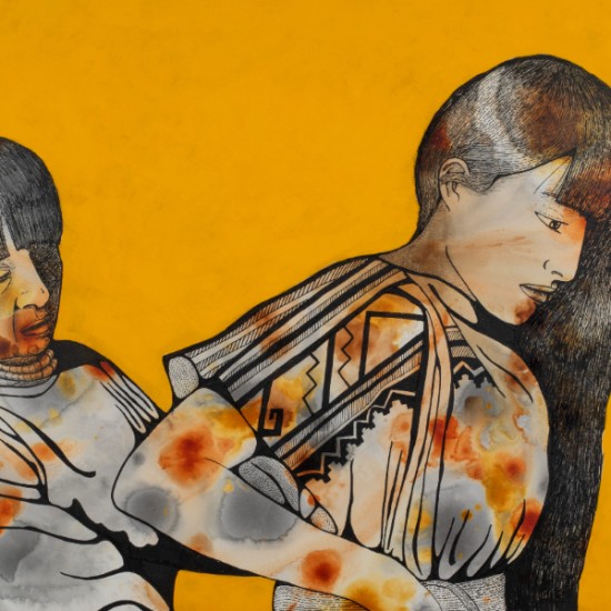 Ugly Pie - Taos Pueblo Mother and Daughter