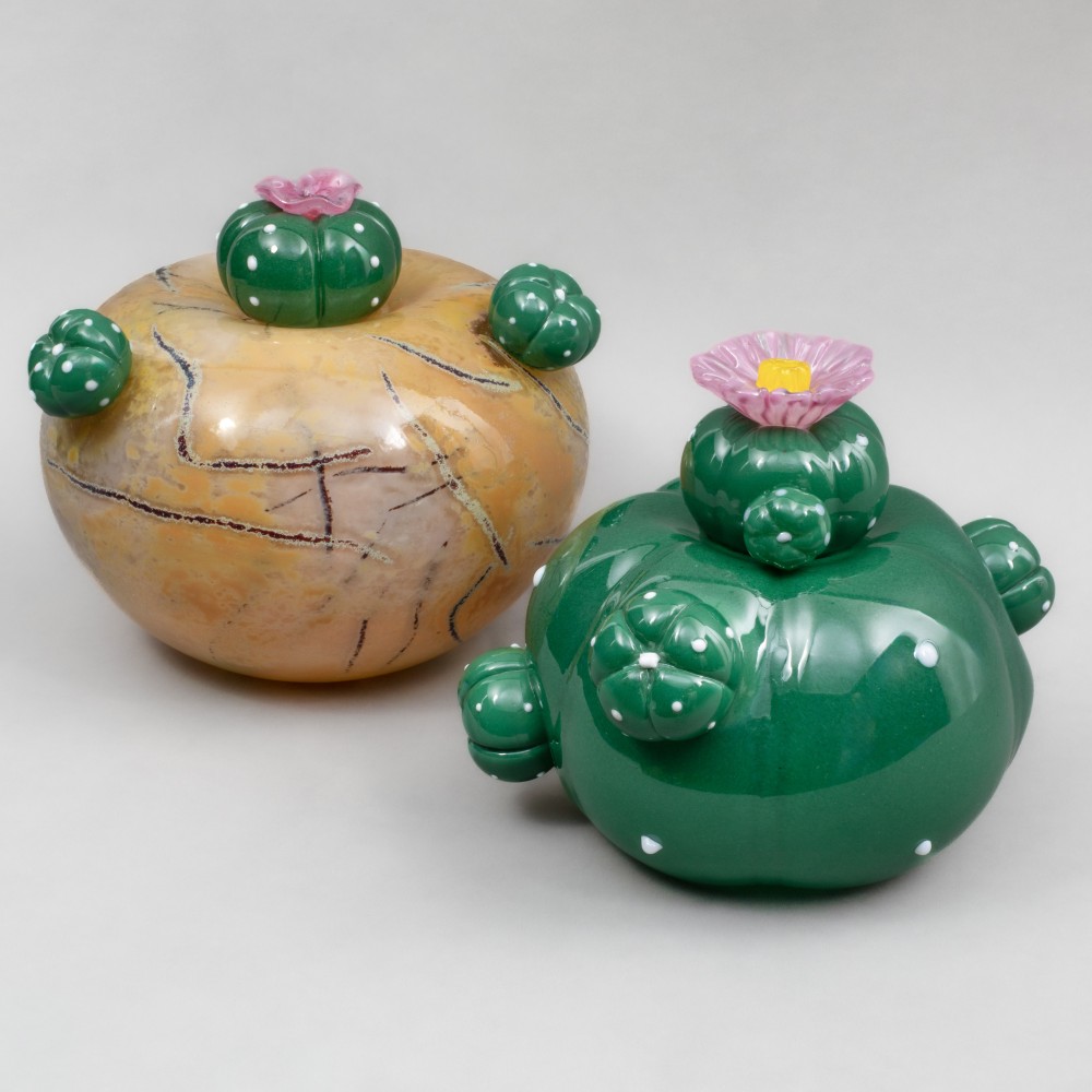 Spooner Marcus, Desert Peyote Seed Jar, Blown Glass Spooner Marcus, Desert Peyote Seed Jar, Blown Glass