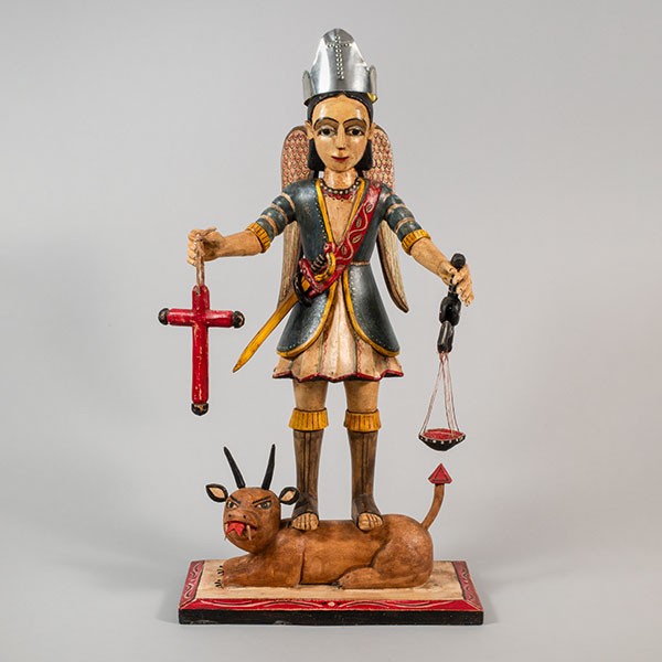 Gustavo Victor Goler, San Miguel, 1991, Bulto; Hand-carved and painted wood, 20 Gustavo Victor Goler, San Miguel, 1991, Bulto; Hand-carved and painted wood, 20