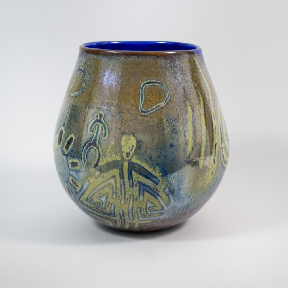 Petroglyph Jar Blown and sculpted glass, 10 Petroglyph Jar Blown and sculpted glass, 10