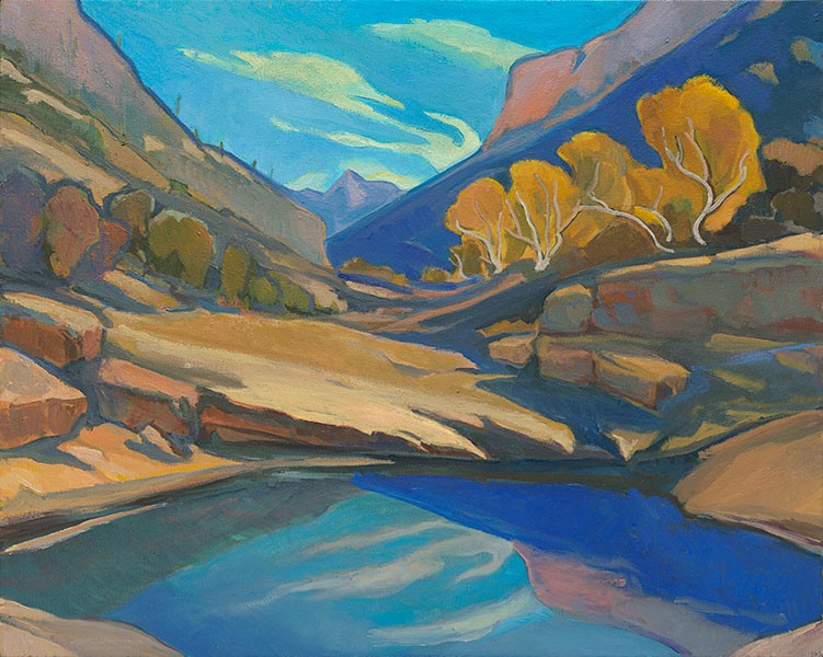 Kathryn Stedham, Small Pool , oil on canvas, 16